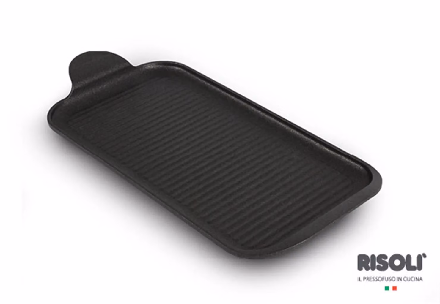 Piastra Fingergrill Explora in alluminio pressofuso, due maniglie, dim. 32x16cm