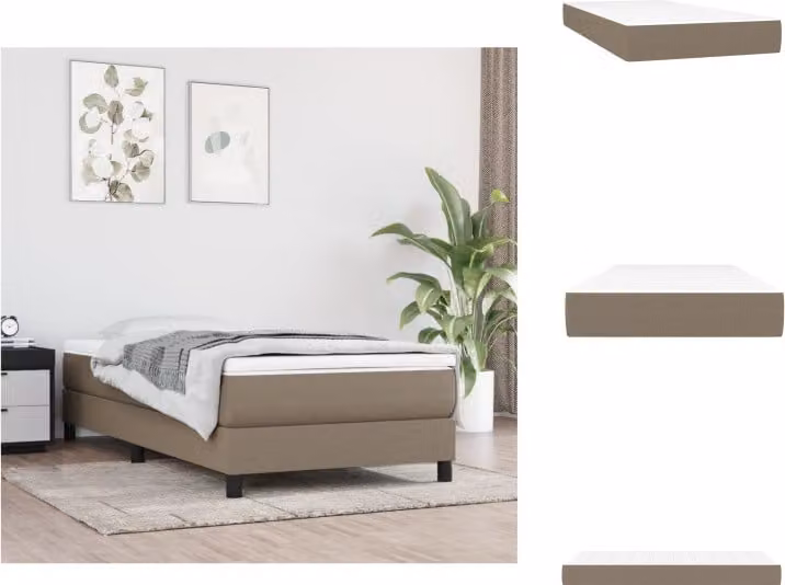 vidaXL Materasso a molle insacchettate Taupe 100x200x20 cm in tessuto - Materassi