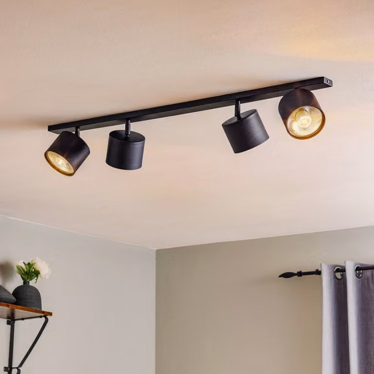 Plafoniera soffitto Bot ALDEX, dimmerabile, Nero, Soggiorno / Sala da pranzo, Metallo, Plafoniera