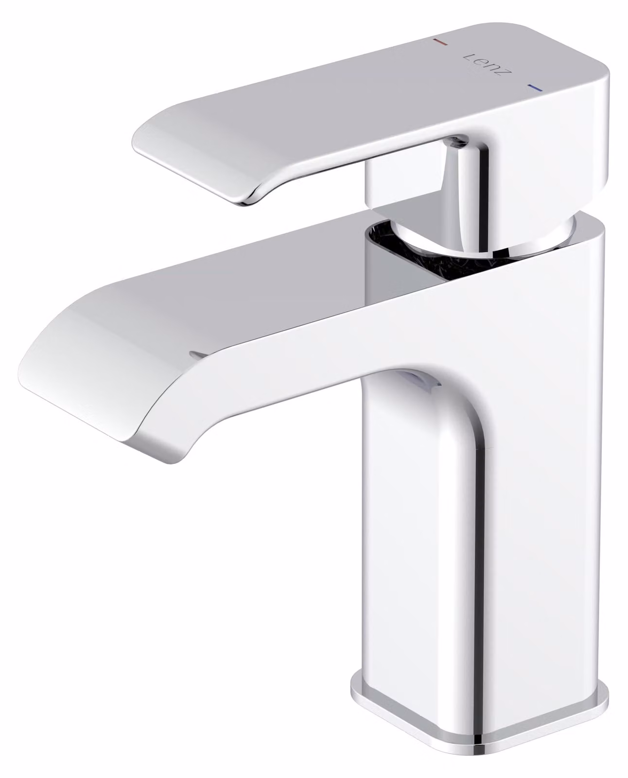 Miscelatore per lavabo, cromato, monoblocco, montaggio rapido, a risparmio idrico