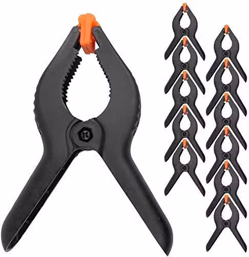 TRANKIELO® - 10 robusti fermagli in plastica per molle - 15 cm (6 pollici) per studi fotografici e lavorazione del legno - qualità duratura