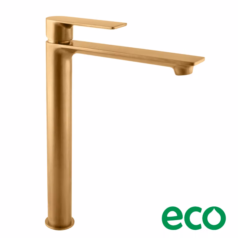NIL - Miscelatore per lavabo alto senza scarico, Oro - spazzolato NL130.0ZK, RAV Slezák