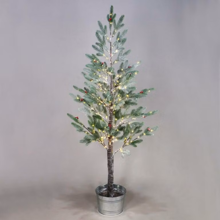 ACA Lighting Snow Pine 384 WW LED 220-240V IP44 200cm diametro 27cm 3m cavo di alimentazione X10384144