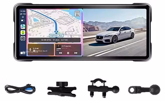 Cruscotto digitale, connettività wireless, design impermeabile, display da 6,86 pollici con CarPlay e TPMS
