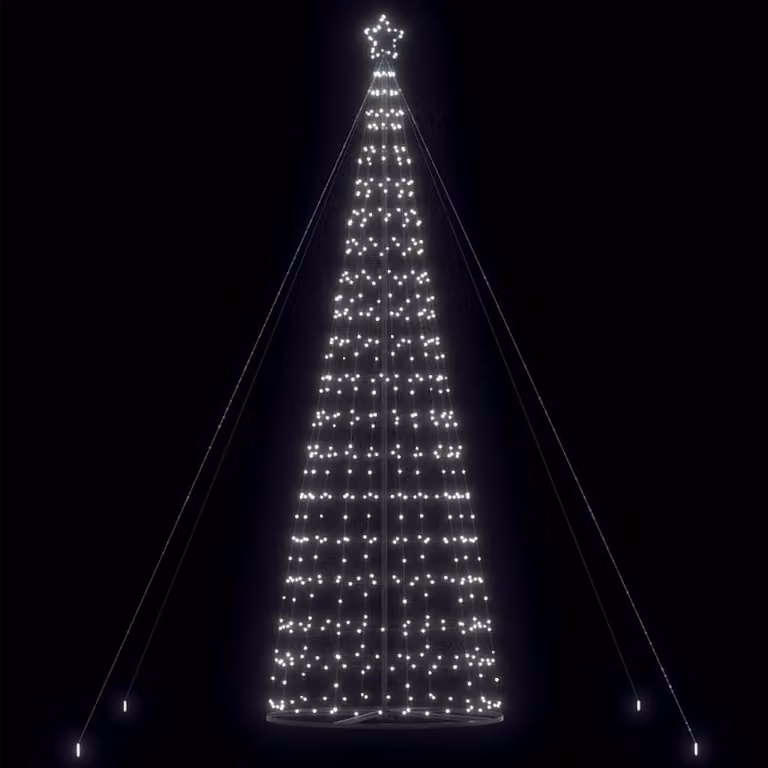 vidaXL Albero di Natale a LED 1534 LED Bianco Freddo 500 cm