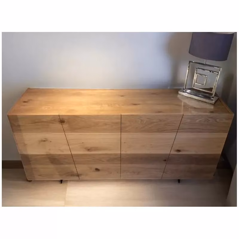 Madia credenza moderna in legno rovere nodato spazzolato Mobili 2G L: 180 cm, P: 50 cm, H: 87 cm – 3