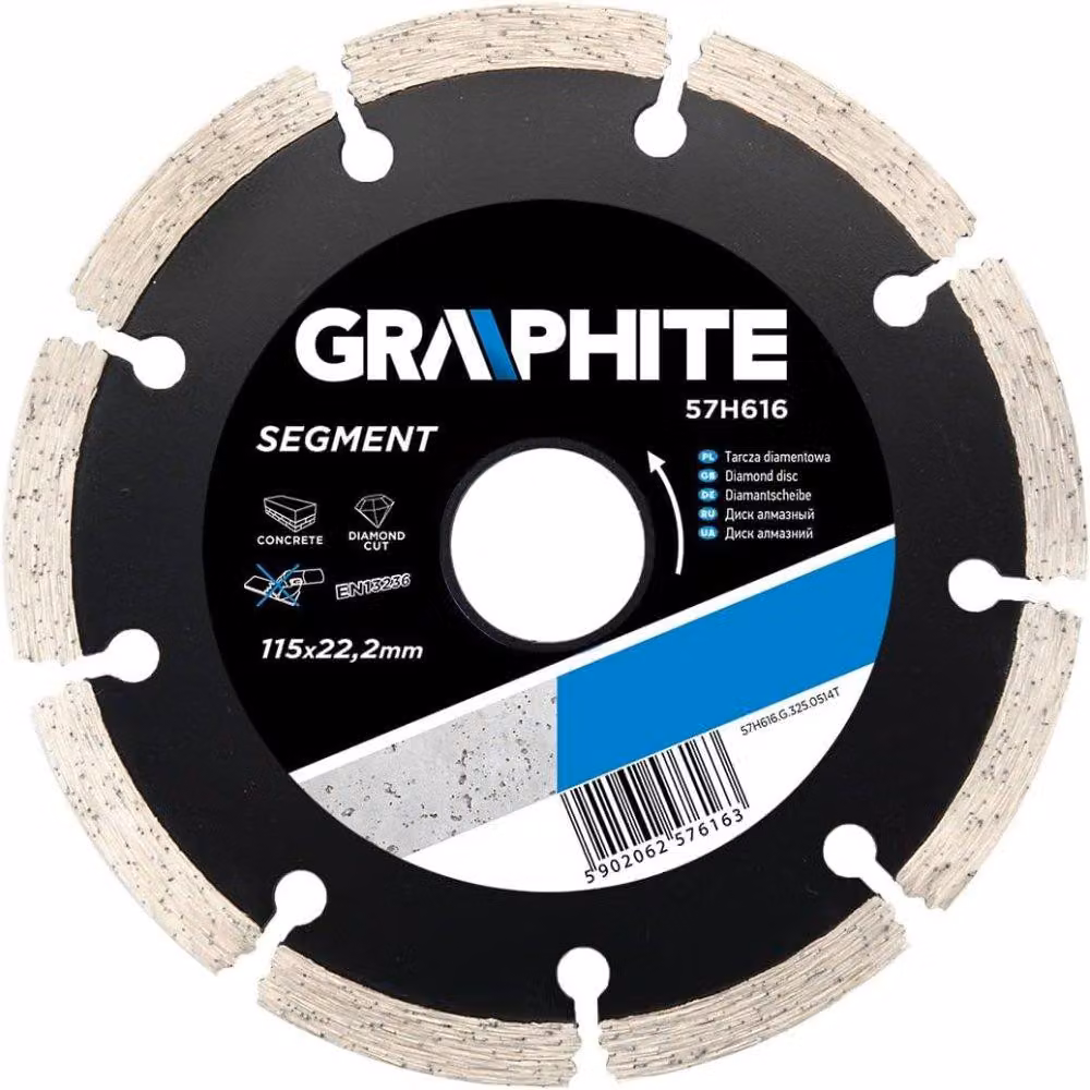 GRAFITE Lama diamantata 115 x 22,2 mm, segmentata