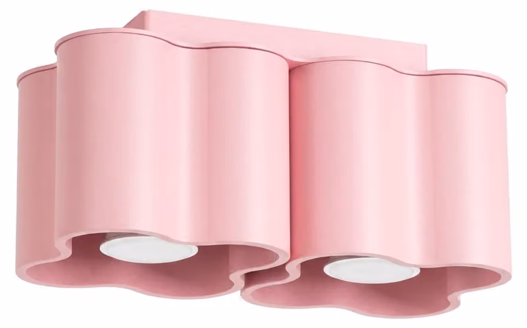 Plafoniera OVIO 2 rosa GU10 2xGU10 10W alluminio 12x12x24,5cm Sollux Lighting