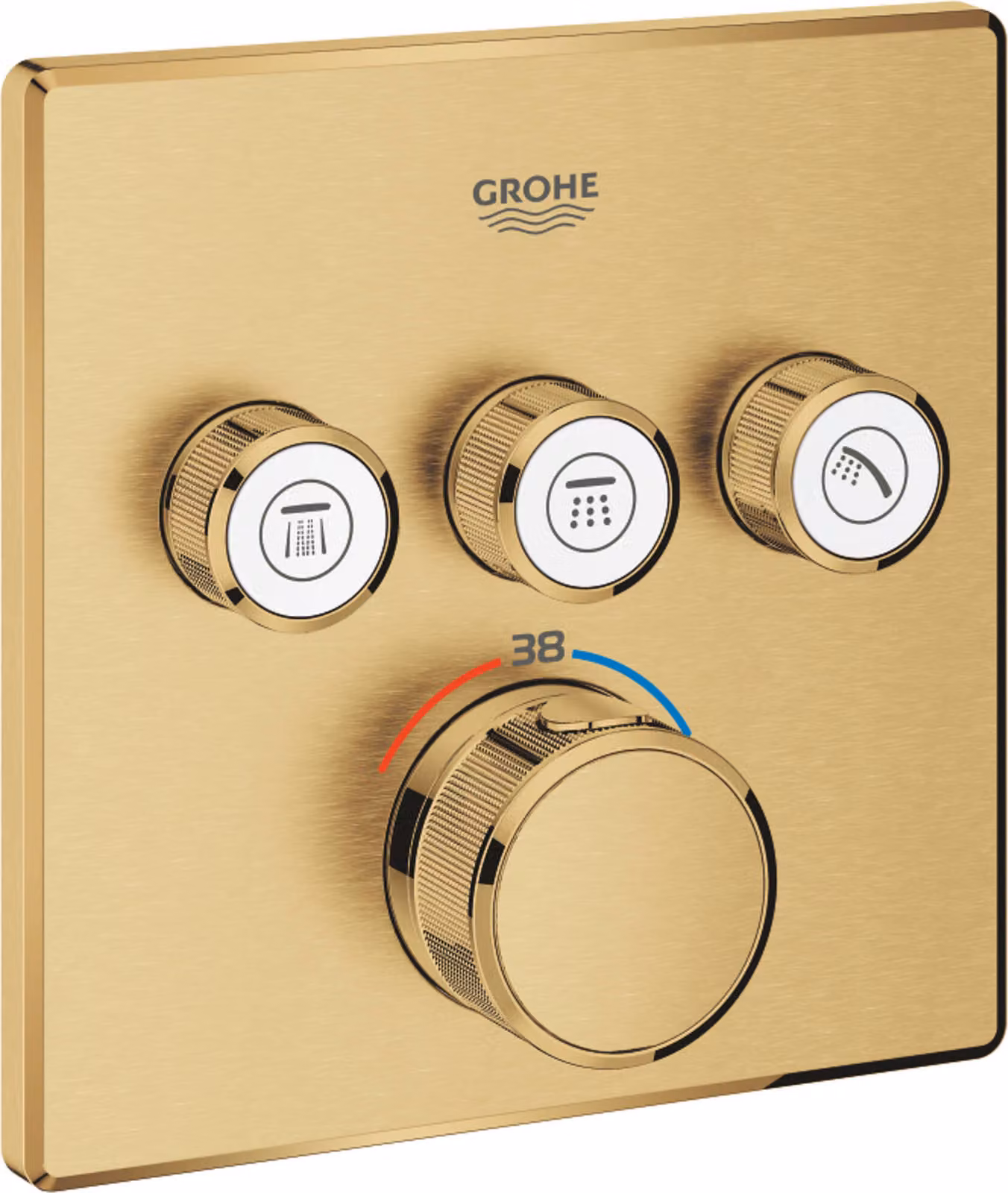 Thermostat Grohe Grohtherm SmartControl avec trois vannes d'arrêt, 29126GN0, 29126GN0
