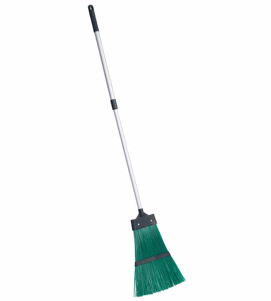 Verdemax Scopa in plastica da esterno manico allungabile alluminio 75 cm