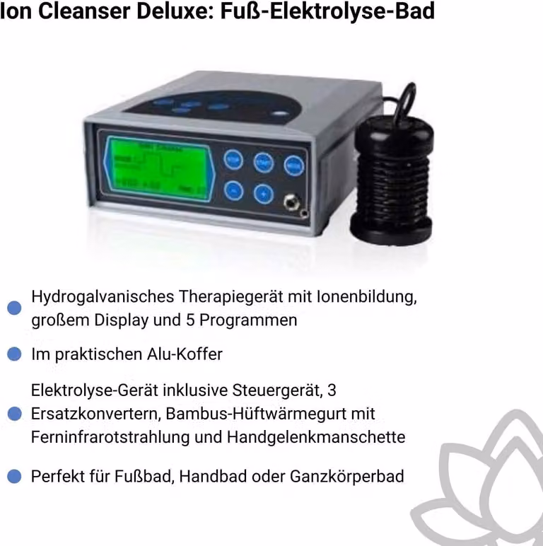 Ion Cleanser Deluxe: Spa per piedi a ioni - Bagno per piedi a ioni - Apparecchio di idrogalvanoterapia