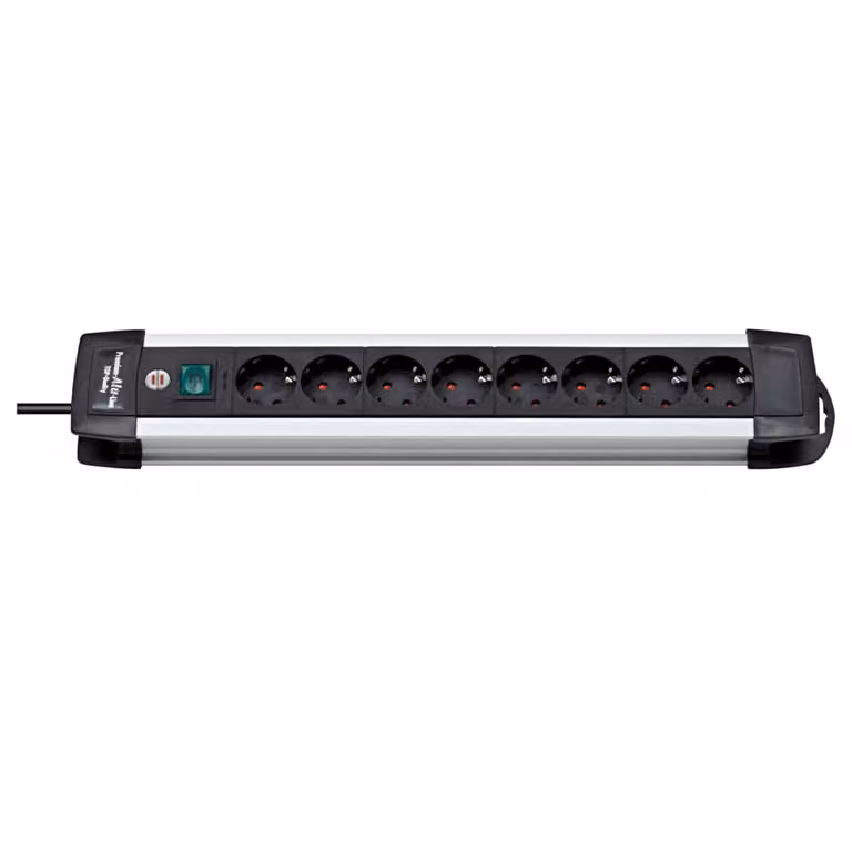 Brennenstuhl -Alu-Line - Presa di corrente a 8 vie 3 m H05VV-F 3G1,5, 1391000018