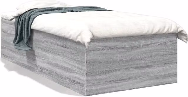 Letto singolo per adulti Design In in legno Rovere Sonoma con doghe in legno, L/P: 90 x 190 cm – 1