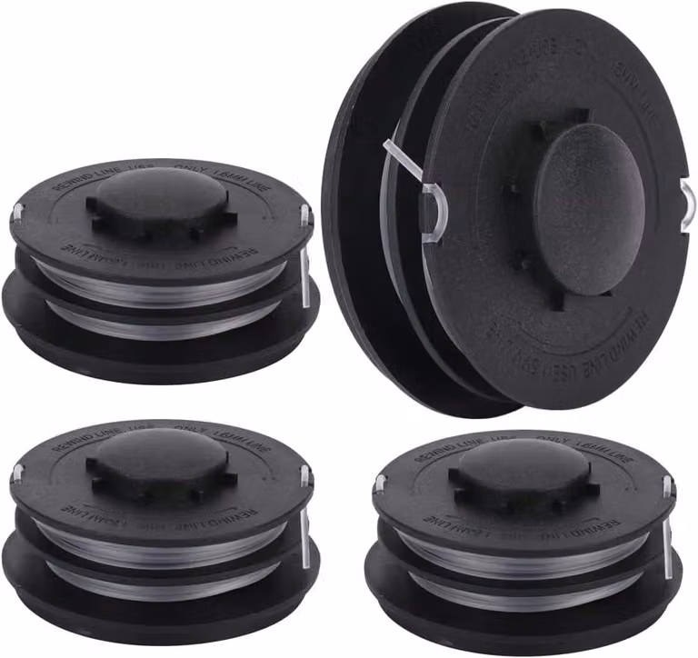 Set di bobine di ricambio per filo di taglio, 4 pezzi, diametro 2 mm, lunghezza 5 metri, per tagliaerba