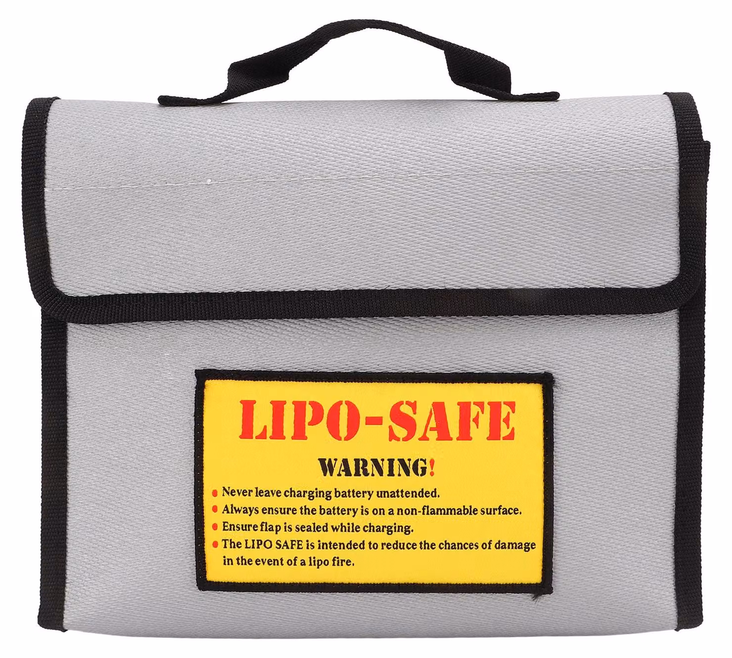 Borsa antideflagrante per batterie, fibra ignifuga, grigia, resistente al fuoco, protezione al litio, sicurezza