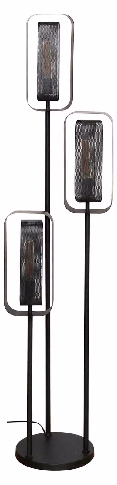 Lampada da terra FURNLUX Mesh Nero 42 cm / Colore principale: Nero / Dimensioni: 42 x 170 x 42 cm