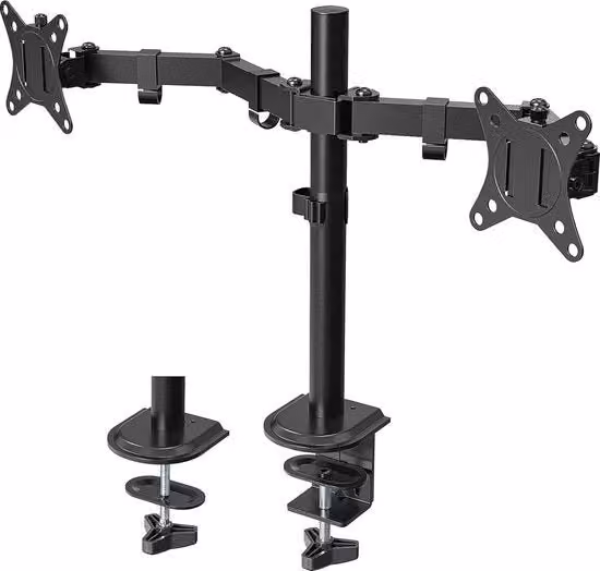 Supporto Ergonomico per Monitor da Scrivania Nero per Schermi da 17 a 32 pollici
