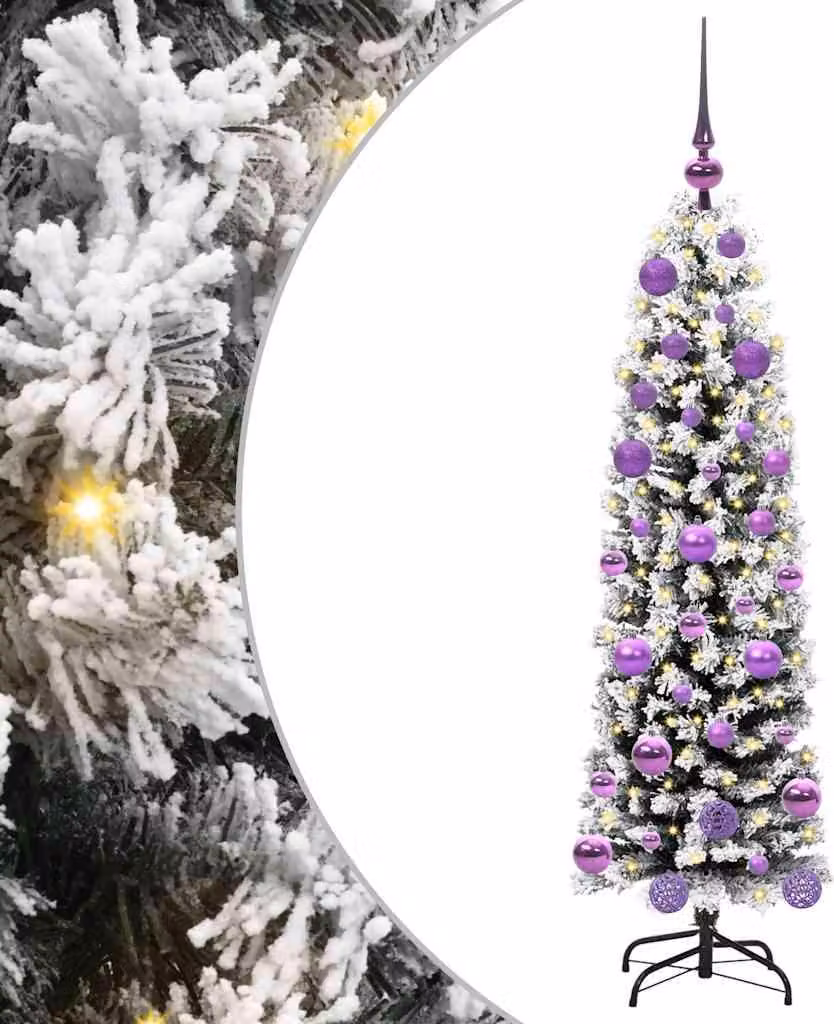 Albero di Natale artificiale a 150 LED con supporto verde 120 cm