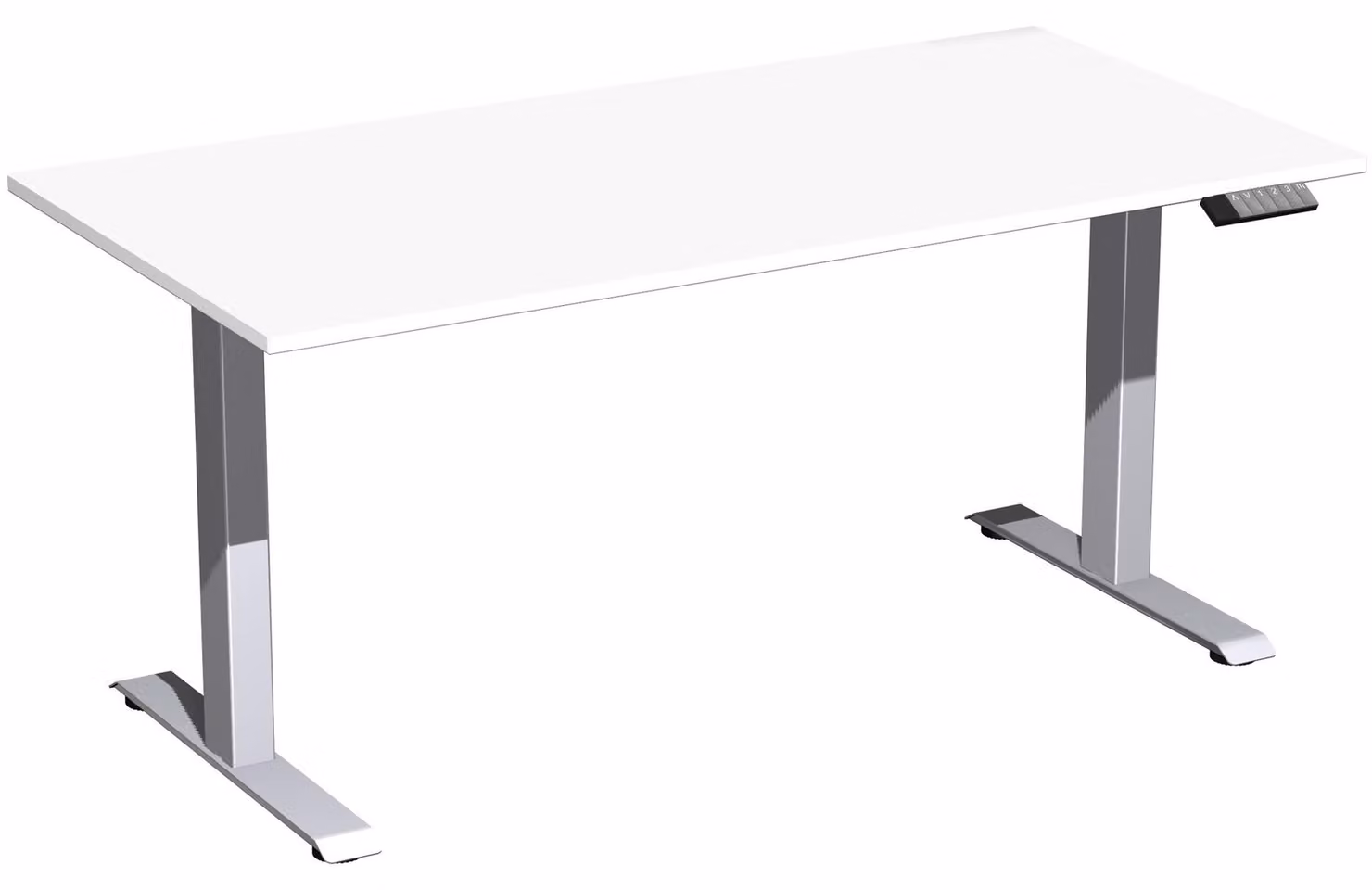 Tavolo Elevate Plus 1600x800x630-1280mm argento/bianco