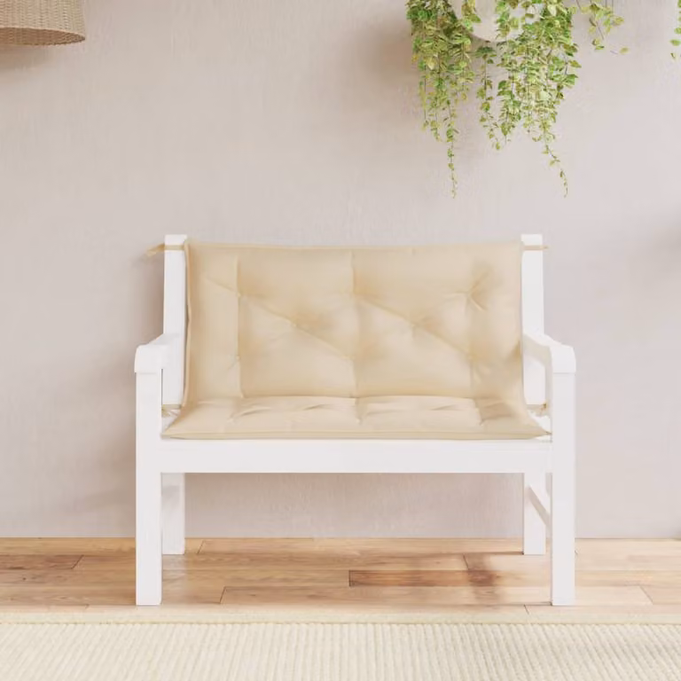 Set di 2 cuscini per panca da giardino vidaXL beige in tessuto Oxford impermeabile e traspirante L 100 cm x P 50 cm x H 7 cm