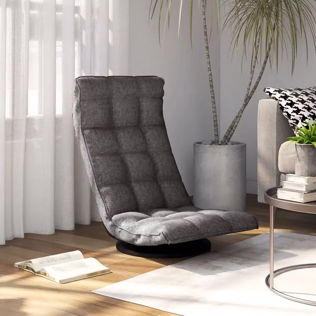 Sedia da Gaming Girevole a 360 gradi in Velluto Grigio Chiaro DESIGN IN – 2