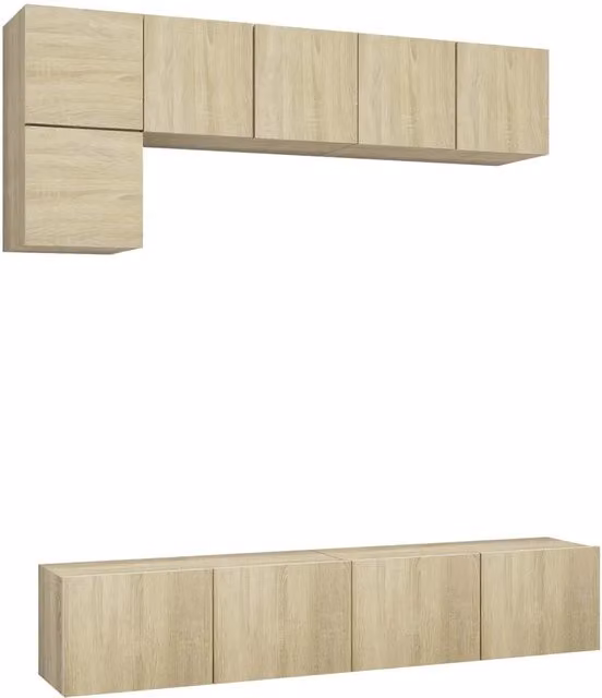 Set di Mobili TV 5 pz | Armadietto TV | Mobile Porta TV Rovere Sonoma in Legno Multistrato
