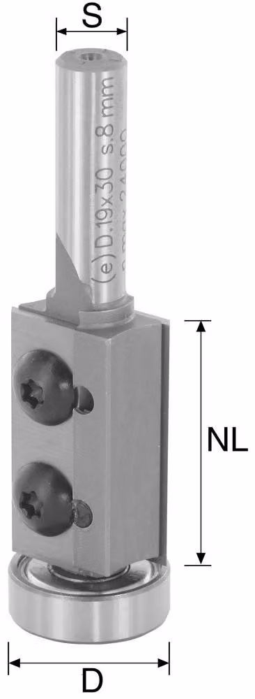 BRÜCK HW-WP Fresatrice per bordi tipo 386 D=19 mm, NL=30 mm, S=8 mm - Kula frontale | 3861903003