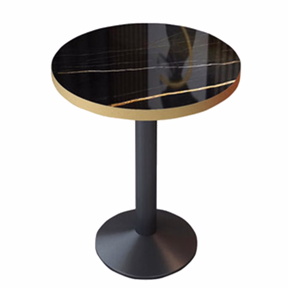 360Home Arredamento per la ristorazione Bar Caffè Ristoranti Arredamento per hotel Tavolo Tavolo da bistrot JBHT Nero oro 60*60*75cm