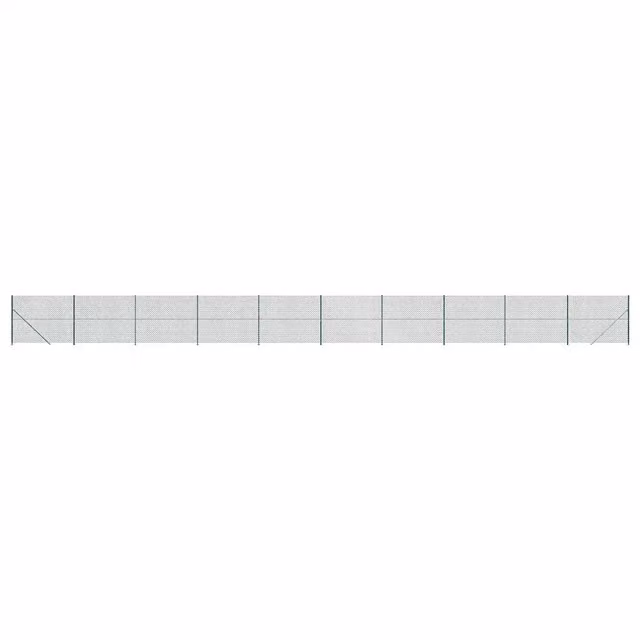 Recinzione a rete con flangia DESIGN IN in acciaio zincato rivestito in PVC verde, Altezza: 180 cm, Lunghezza: 25 m