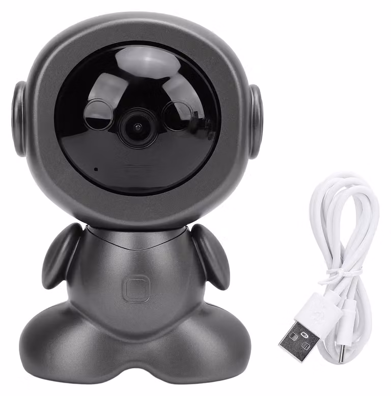 Telecamera robotizzata 1080p HD con riconoscimento AI, sorveglianza 24 ore su 24, campo visivo panoramico a 360°, comunicazione bidirezionale, sistema di sicurezza domestica per interni compatibile con Android e iOS