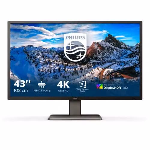 Monitor Philips P-Line 439P1/00 da 42,5 pollici 4K UHD con pannello VA, colore nero – 2