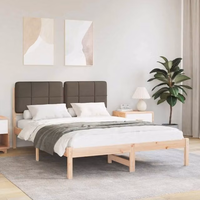 Letto con Testiera Rivestita-Struttura Letto con Testiera Talpa 160 x 200 cm Pino massello 224409
