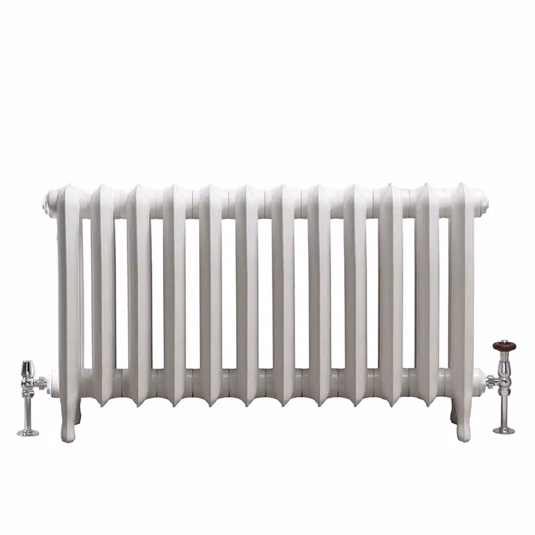 Radiatore in Ghisa Effetto Bianco Antico Colonne Ovali 560x983x185mm - Erté