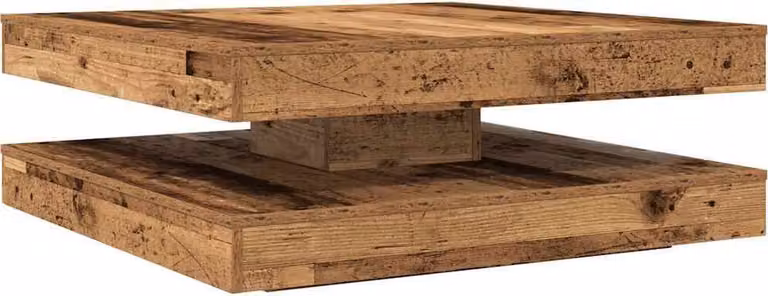 Tavolino da Caffè Girevole a 360 Gradi Antico 90x90x34,5 cm