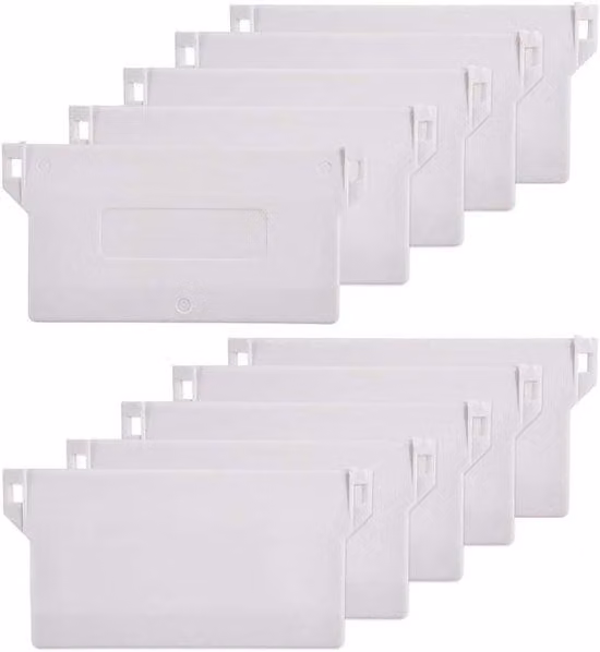 Ricambi per tende a pacchetto verticali - 10 pezzi - Tende a pacchetto verticali - 89 mm - PVC bianco - Pesi per tende a pacchetto