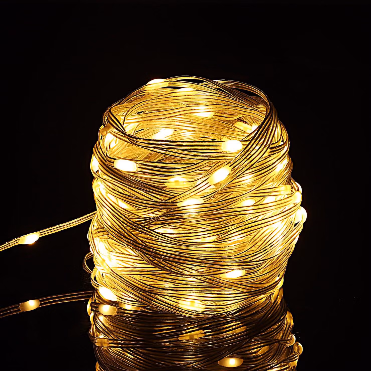 Catena luminosa a LED, 50 metri, 400 LED bianco caldo, grado di protezione IP65, 8 modalità, per interni ed esterni