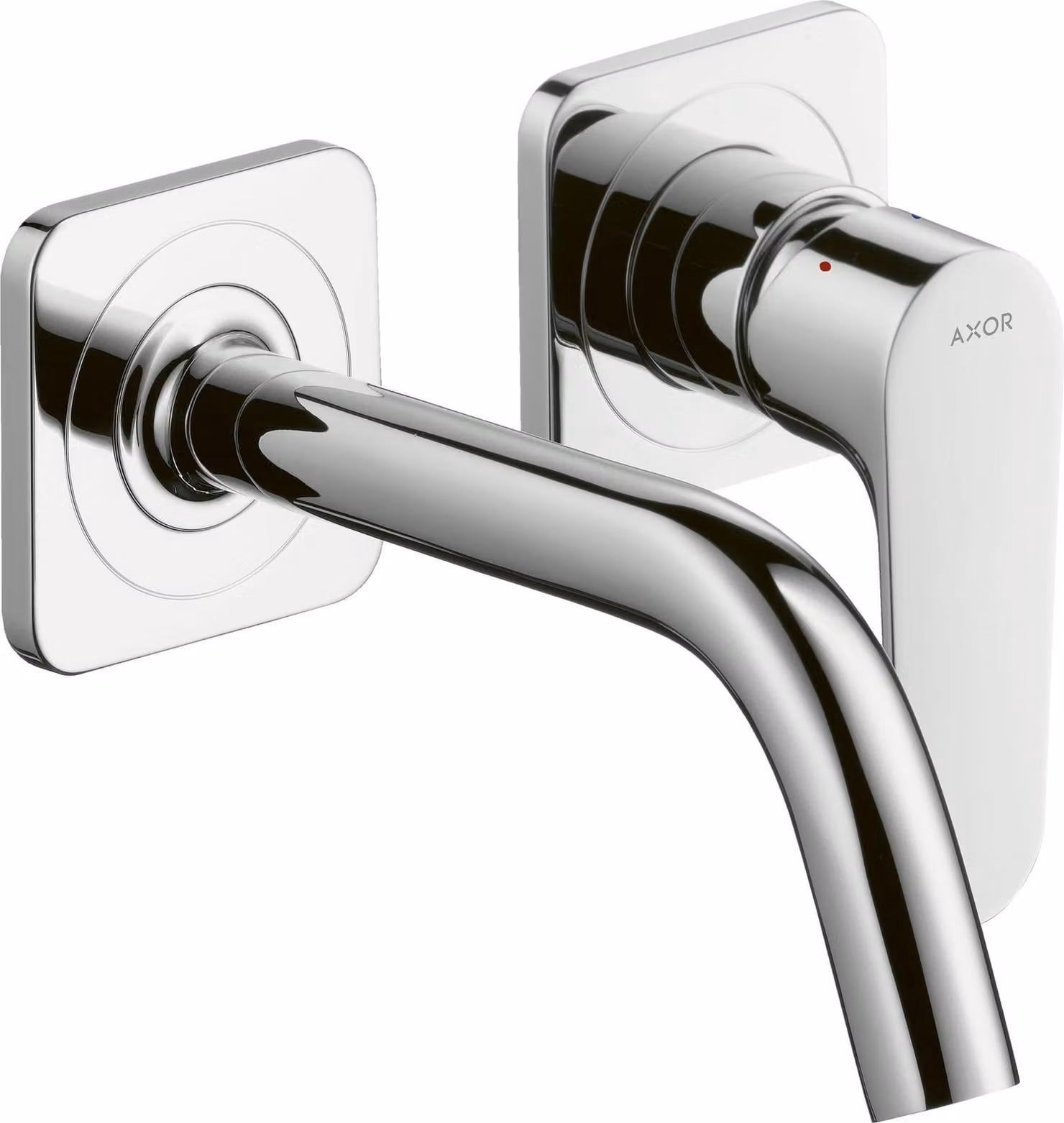 hansgrohe AXOR Citterio Mitigeur monocommande de lavabo encastré avec rosaces et bec court Montage mural, 34113000, 34113000
