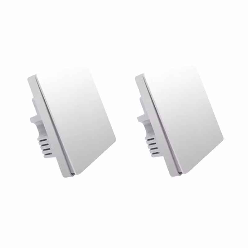 Interruttore a muro intelligente Aqara, controllo wireless della luce tramite Zigbee, non richiede filo neutro, confezione da 2 con funzione "neutral-1Key"