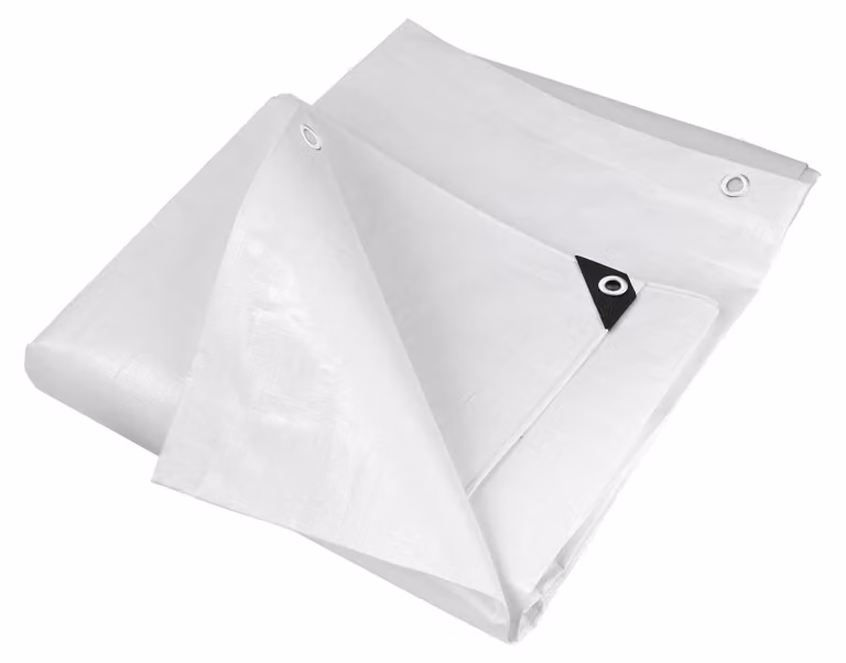 Telo in tessuto PE Kestek, dimensioni 4x6 metri, bianco, 210 g/m²