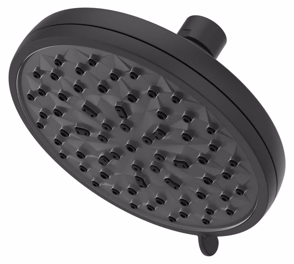 Doccia HydroFuse, 6 funzioni, finitura opaca nera, forma rotonda