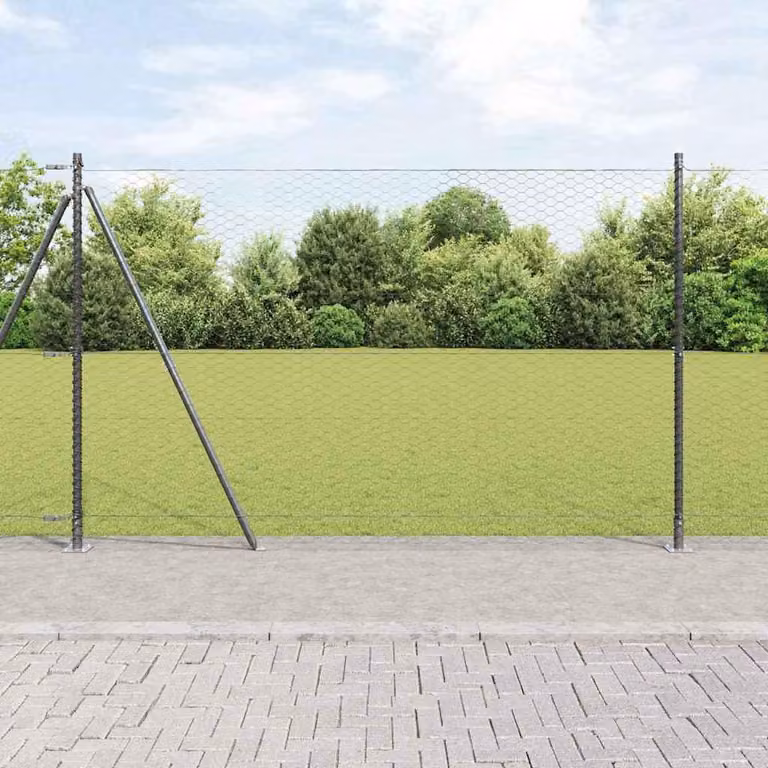 Maison Exclusive - Palo della recinzione Grigio 10 x 1,4 m (maglia 36 mm)