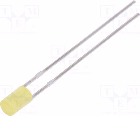 5 LED senza flangia, modello LL-304YD4J-1B, diodi LED a montaggio superficiale (SMD), 3 mm, 70÷120 mcd, 130°, colore giallo