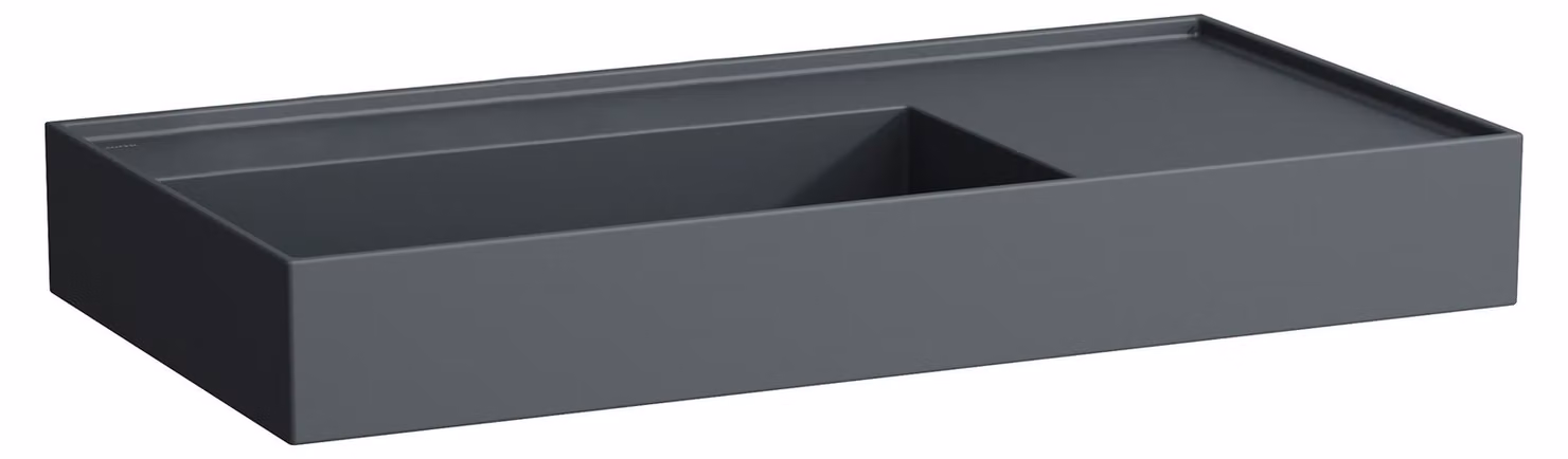 LAUFEN Kartell lavabo, sans trou pour robinet, sans trop-plein, tablette à droite, 900x460mm, H8103387581121, H8103387581121