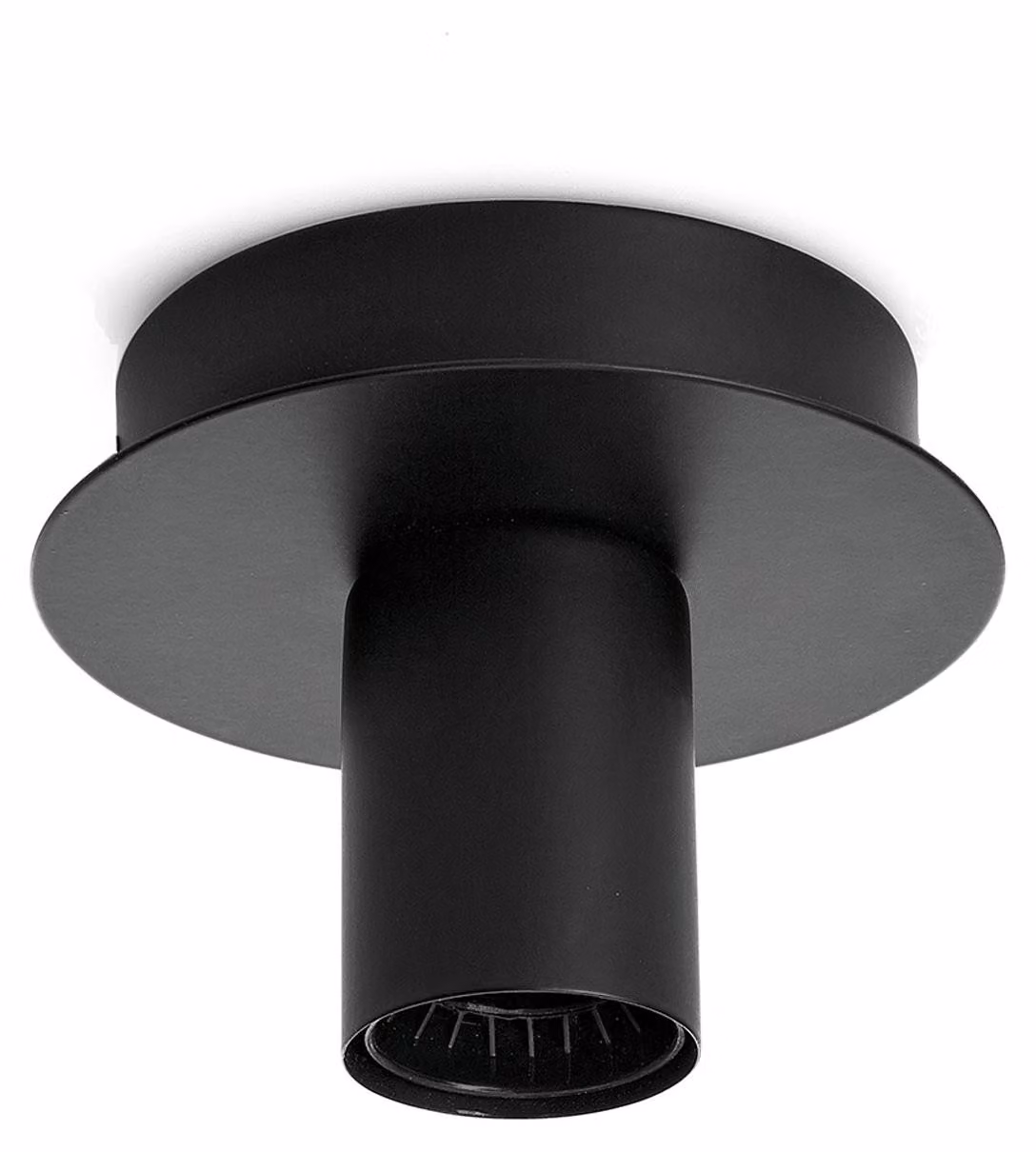 Plafoniera Contemporanea Up And Down Metallo Nero 1 Luce E27