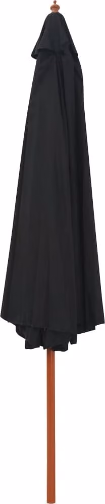 Maison Exclusive - Ombrellone con palo in legno, 350 cm, colore nero