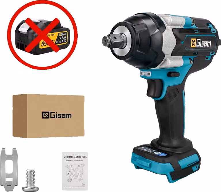 Avvitatore a impulsi elettrico, coppia 1800 N-m, velocità 7200 giri/min, senza batteria senza presa