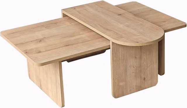 Set da tavolino in legno "Paris" 105 x 60 x 35 cm - Bronzo