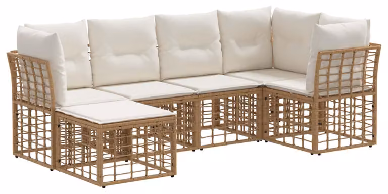 Set di divani da esterno Naturale Poliestere