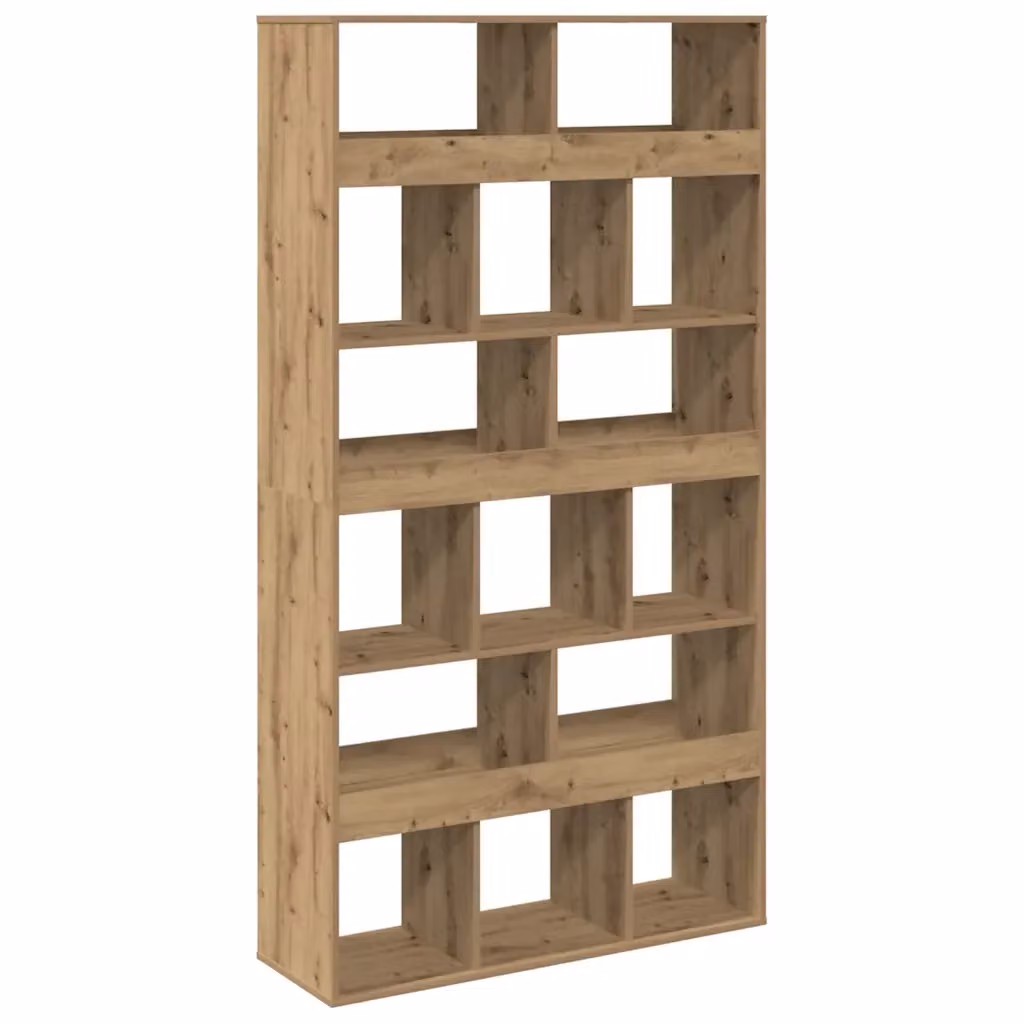 Libreria Artigianale vidaXL in Legno Multistrato e MDF, Colore Marrone, L 100 cm x P 33 cm x H 187,5 cm – 2