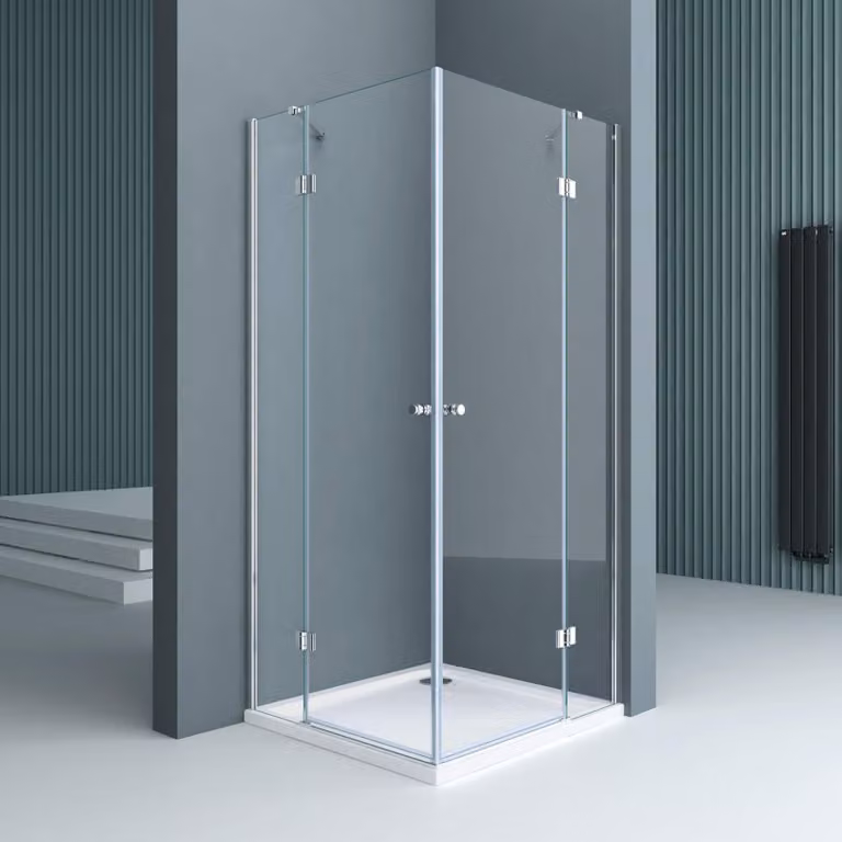 doporro Box Doccia 90x90x190cm, Cabina Bagno Vetro di Sicurezza ESG Vetro Trasparente Incluso Rivestimento Facile da Pulire Ravenna01k